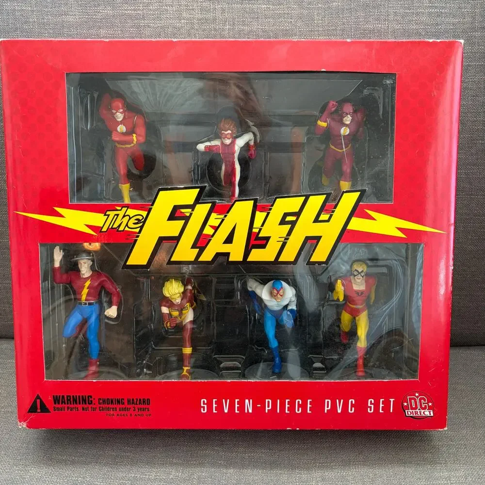 The Flash Seven-Piece PVC Set DC Direct 2000 NEW IN BOX